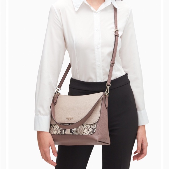 New Kate Spade Mixed Material Flap Shoulder Bag - Picture 4 of 4